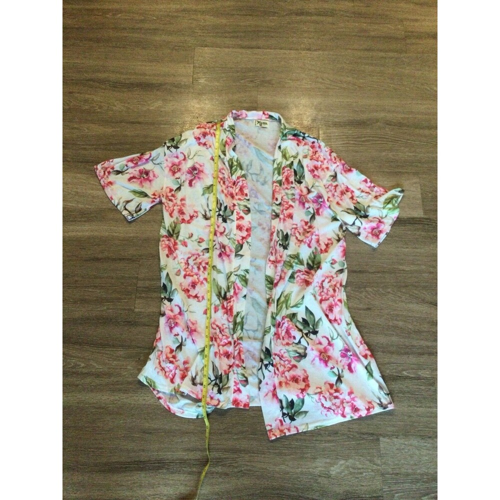 Show Me Your Mumu Brie Flowy Floral Rose Robe Kimono Cardigan Boho O/S Light